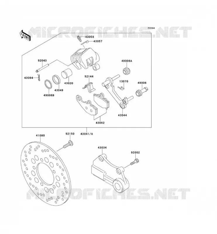 FREIN ARRIERE Kawasaki MOTOS 900 1996 NINJA ZX-9R  ZX900-B3