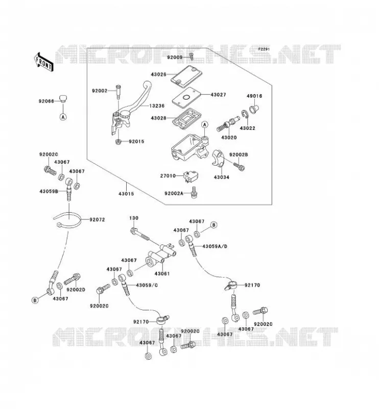 MAITRE CYLINDRE AV Kawasaki MOTOS 900 1996 NINJA ZX-9R  ZX900-B3