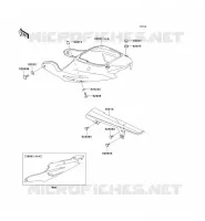 CACHE LAT&Eacute;RAL/GARDE CHAINE pour Kawasaki NINJA ZX-9R 1998