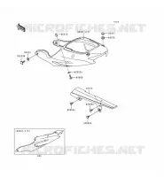 CACHE LAT&Eacute;RAL/GARDE CHAINE pour Kawasaki NINJA ZX-9R 1998