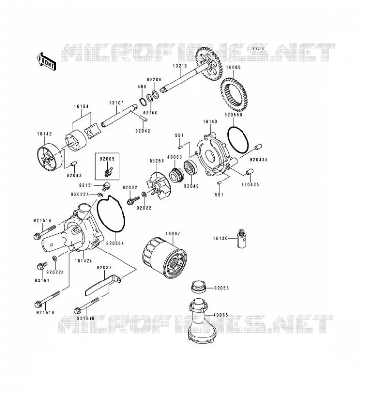 POMPE A HUILE Kawasaki MOTOS 900 1998 NINJA ZX-9R  ZX900-C1