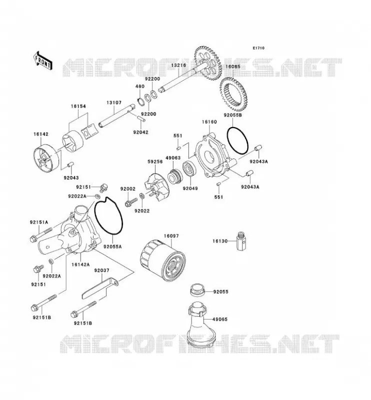 POMPE A HUILE/FILTRE &Agrave; HUILE Kawasaki MOTOS 900 1999 NINJA ZX-9R  ZX900-C2