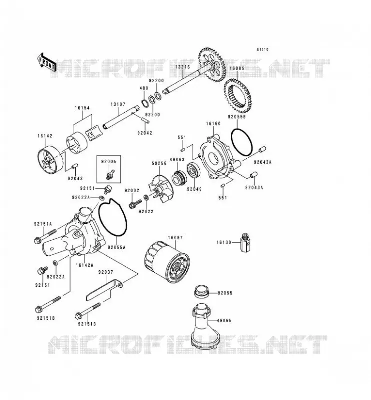 POMPE A HUILE Kawasaki MOTOS 900 1999 NINJA ZX-9R  ZX900-C2