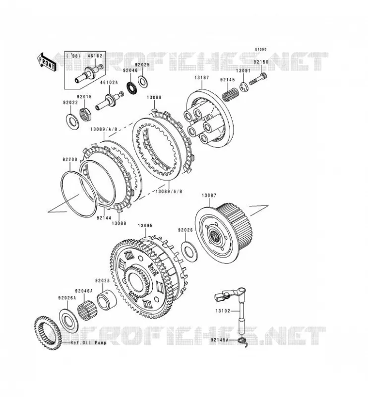 EMBRAYAGE Kawasaki MOTOS 900 1999 NINJA ZX-9R  ZX900-D2