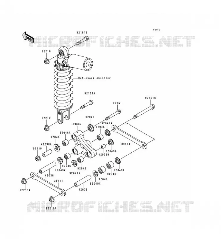 SUSPENSION Kawasaki MOTOS 900 1999 NINJA ZX-9R  ZX900-D2