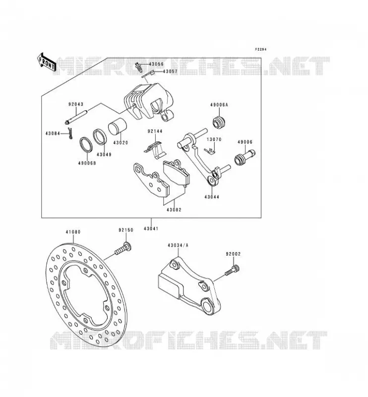 FREIN ARRIERE Kawasaki MOTOS 900 1999 NINJA ZX-9R  ZX900-D2