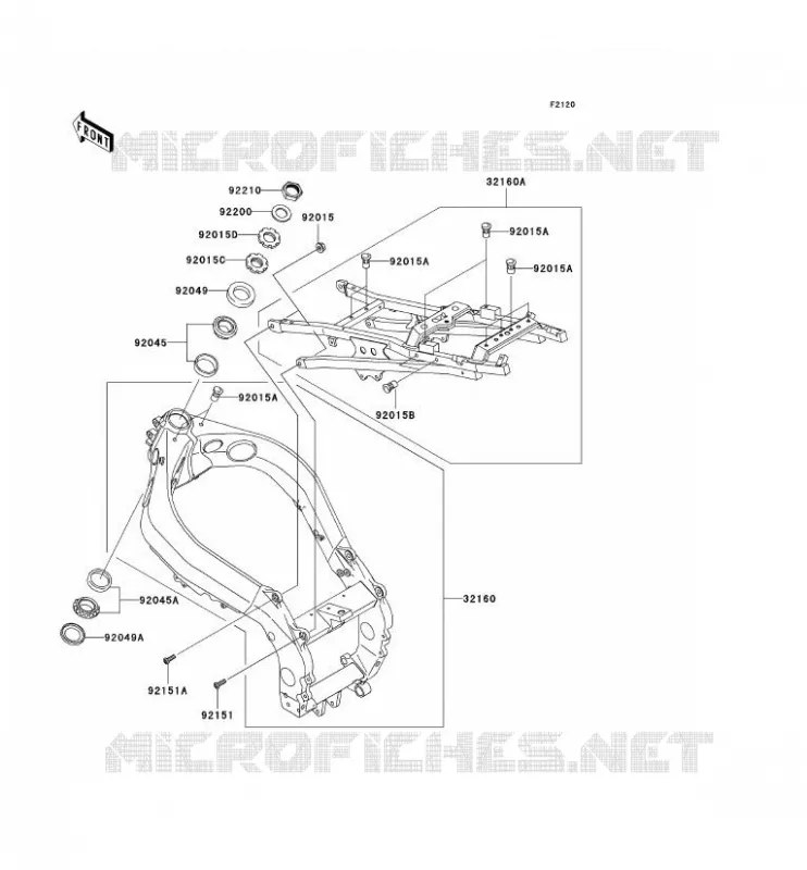 CH&Acirc;SSIS Kawasaki MOTOS 900 2000 NINJA ZX-9R  ZX900-E1P