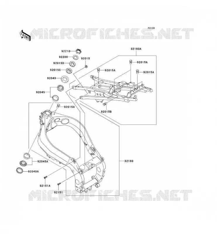 CH&Acirc;SSIS Kawasaki MOTOS 900 2000 NINJA ZX-9R  ZX900-E1P