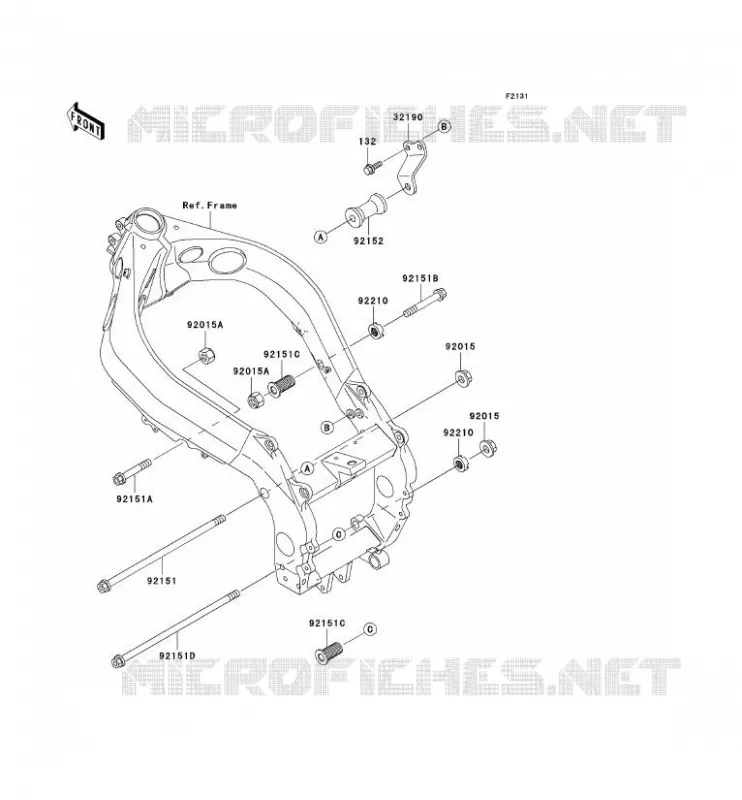 PIECE DE CADRE (COUVERTURE) Kawasaki MOTOS 900 2000 NINJA ZX-9R  ZX900-E1P