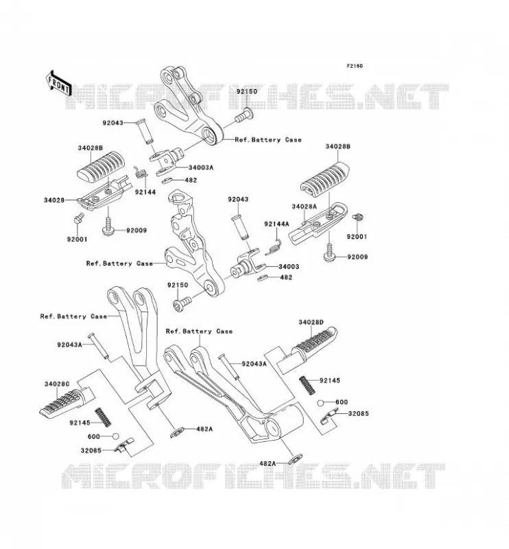 REPOSE PIED Kawasaki MOTOS 900 2001 NINJA ZX-9R  ZX900-E2H