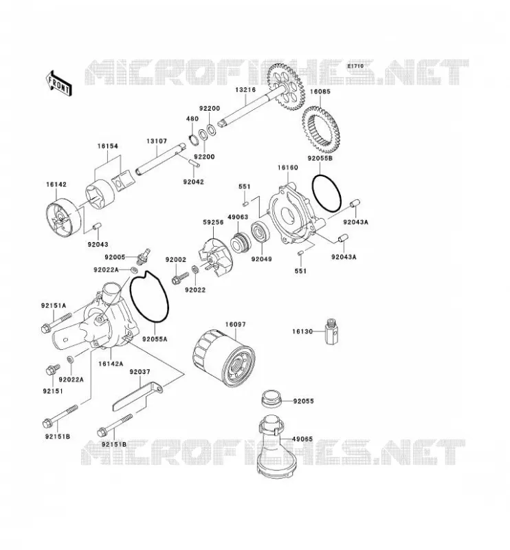POMPE A HUILE Kawasaki MOTOS 900 2001 NINJA ZX-9R  ZX900-E2P