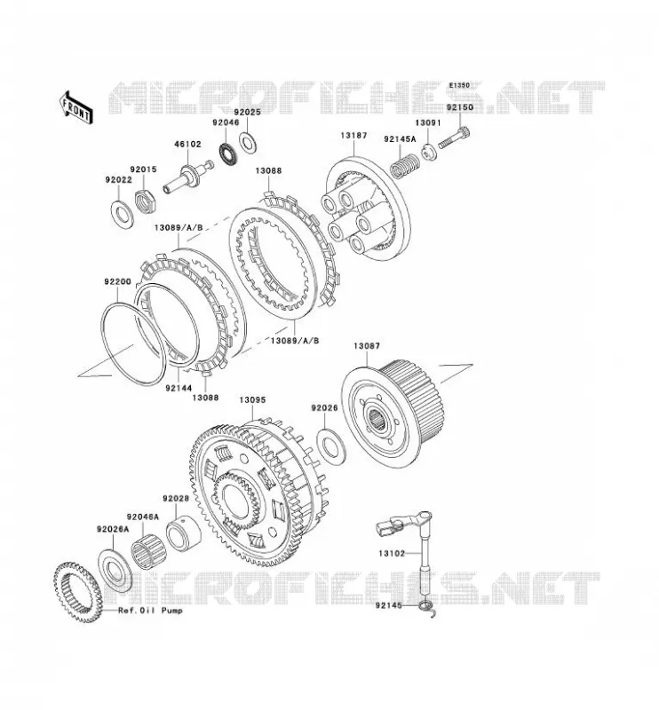 EMBRAYAGE Kawasaki MOTOS 900 2001 NINJA ZX-9R  ZX900-E2P