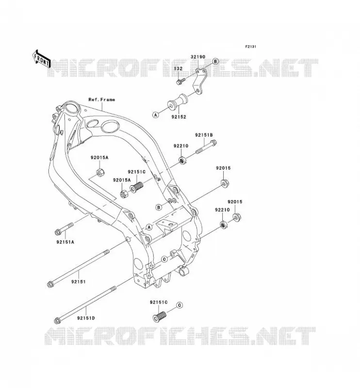 PIECE DE CADRE (COUVERTURE) Kawasaki MOTOS 900 2001 NINJA ZX-9R  ZX900-E2P