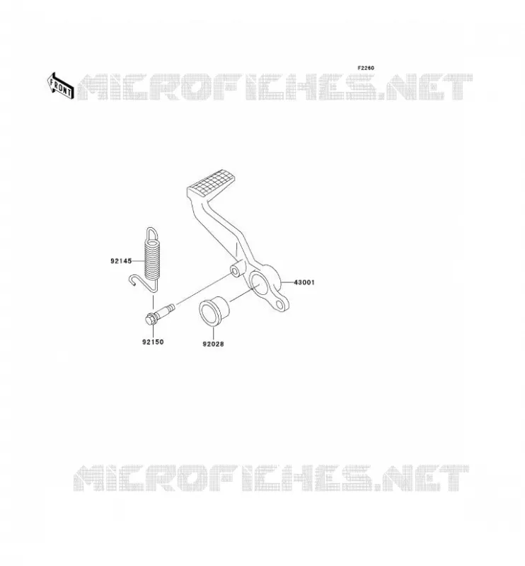 PEDALE DE FREIN Kawasaki MOTOS 900 2001 NINJA ZX-9R  ZX900-E2P