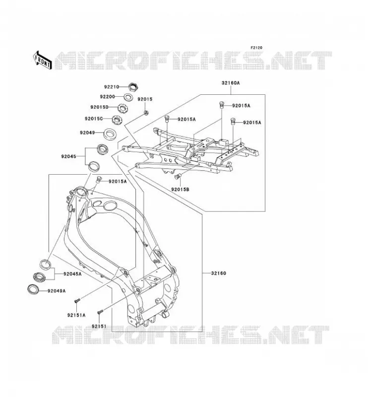 CH&Acirc;SSIS Kawasaki MOTOS 900 2001 NINJA ZX-9R  ZX900-E2P
