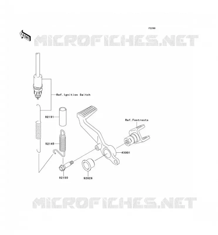 PEDALE DE FREIN Kawasaki MOTOS 900 2002 NINJA ZX-9R  ZX900-F1P