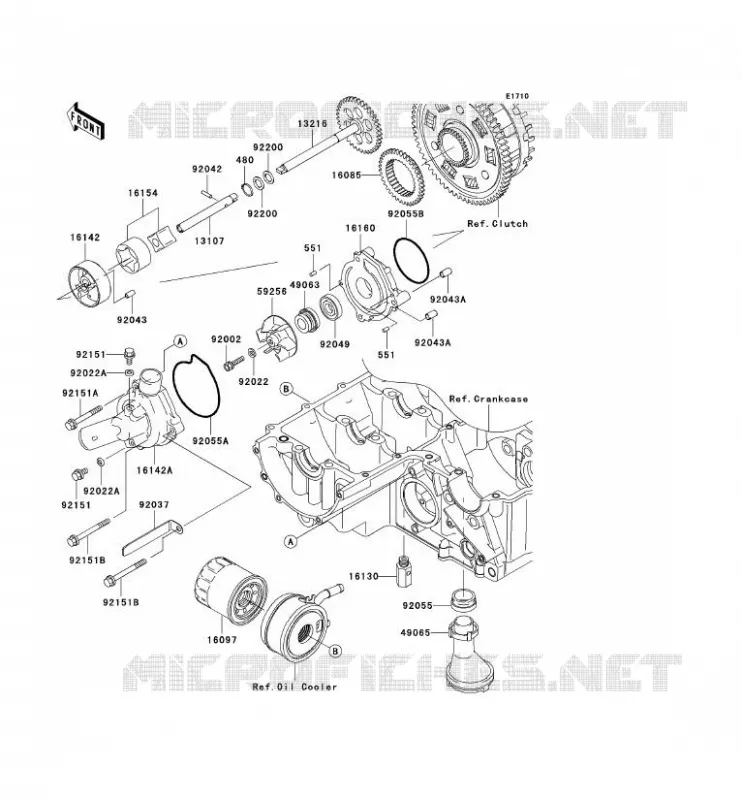 POMPE A HUILE/FILTRE &Agrave; HUILE Kawasaki MOTOS 900 2003 NINJA ZX-9R  ZX900-F2