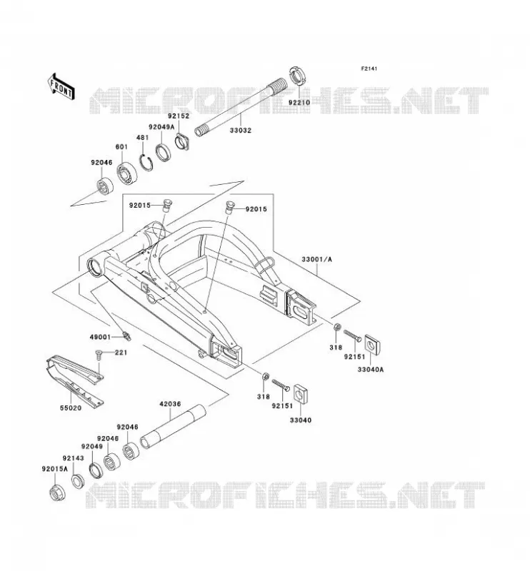 BRAS OSCILLANT Kawasaki MOTOS 900 2003 NINJA ZX-9R  ZX900-F2