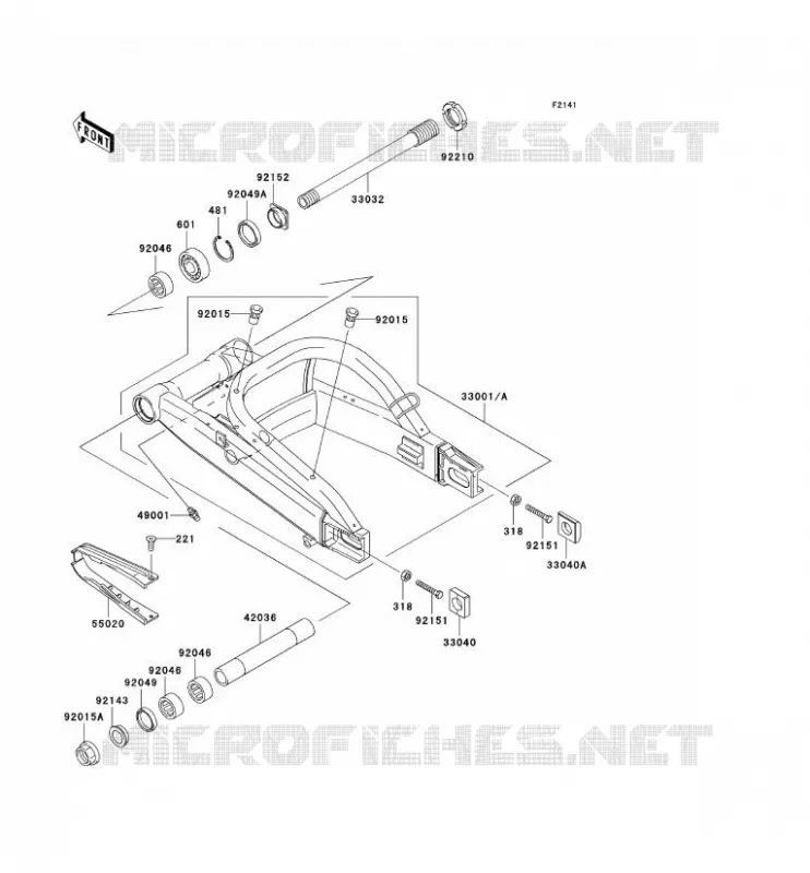 BRAS OSCILLANT Kawasaki MOTOS 900 2003 NINJA ZX-9R  ZX900-F2H