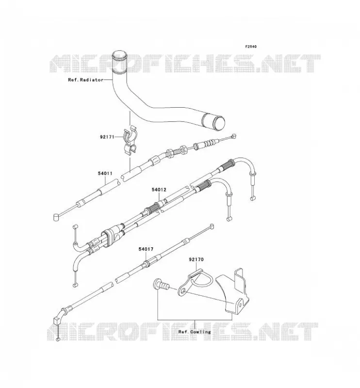 CABLES Kawasaki MOTOS 900 2003 NINJA ZX-9R  ZX900-F2H