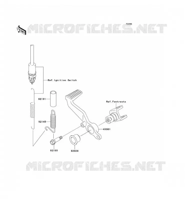 PEDALE DE FREIN Kawasaki MOTOS 900 2003 NINJA ZX-9R  ZX900-F2P