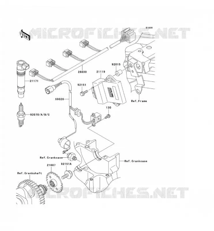SYSTEME D&acute;ALLUMAGE Kawasaki MOTOS 900 2003 NINJA ZX-9R  ZX900-F2P
