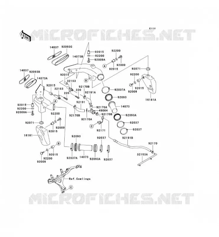 MANCHON Kawasaki MOTOS 900 2003 NINJA ZX-9R  ZX900-F2P
