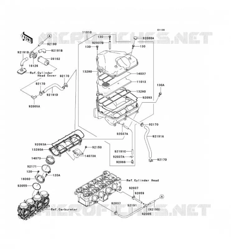 FILTRE A AIR Kawasaki MOTOS 900 2003 NINJA ZX-9R  ZX900-F2P
