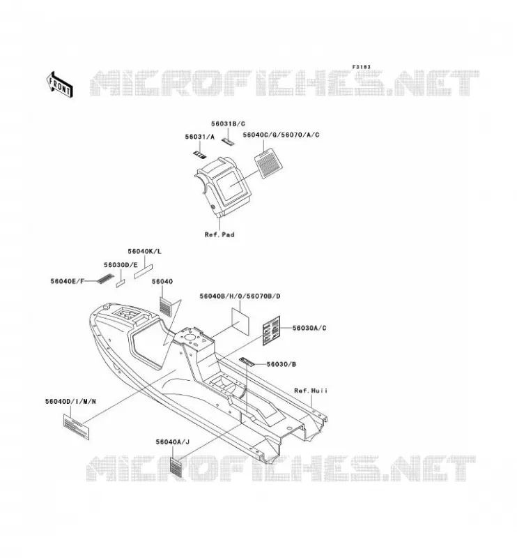LABEL Kawasaki JET SKI 650 1991 JET SKI X-2  JF650-A6