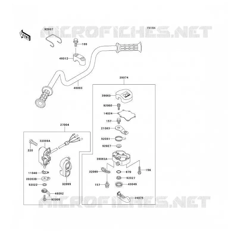 GUIDON Kawasaki JET SKI 650 1993 JET SKI X-2  JF650-A8