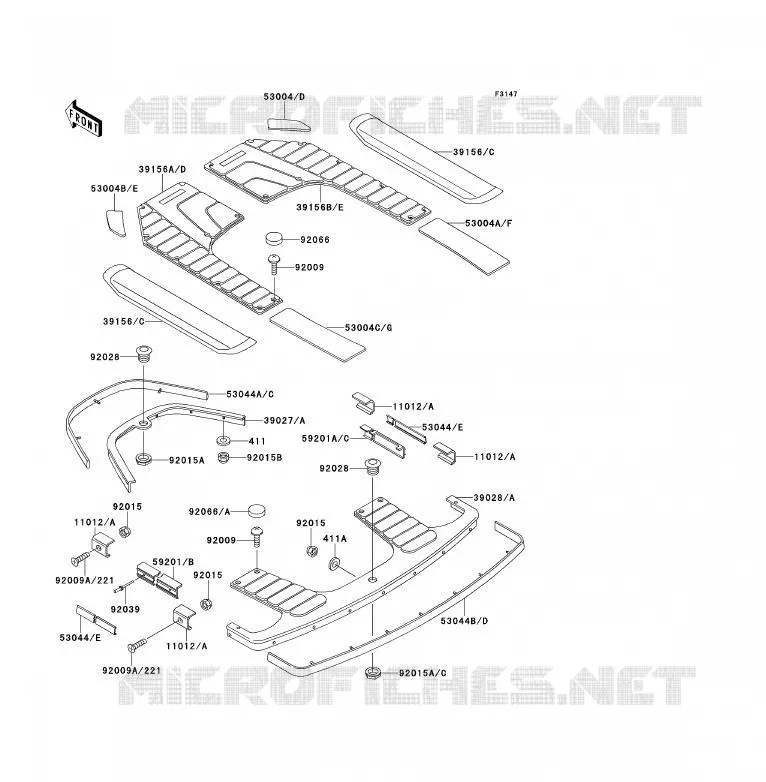 MOUSSES Kawasaki JET SKI 650 1993 JET SKI TS  JF650-B5