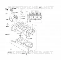 CARTER MOTEUR(S) pour Kawasaki JET SKI 1100 ZXI 1996