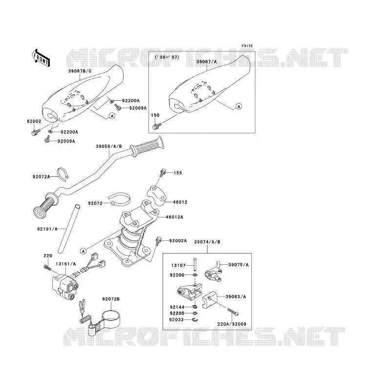 GUIDON Kawasaki JET SKI 1100 1996 JET SKI 1100 ZXI  JH1100-A1