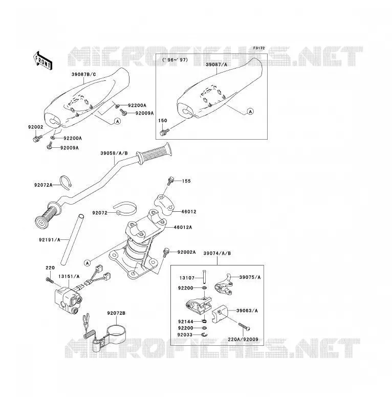 GUIDON Kawasaki JET SKI 1100 1997 JET SKI 1100 ZXI  JH1100-A2