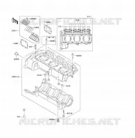 CARTER MOTEUR(S) pour Kawasaki JET SKI 1100 ZXI 1998