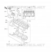 CARTER MOTEUR(S) pour Kawasaki JET SKI 1100 ZXI 1999