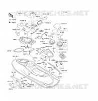 Hull Covers pour Kawasaki JET SKI ULTRA 130 D.I. 2001
