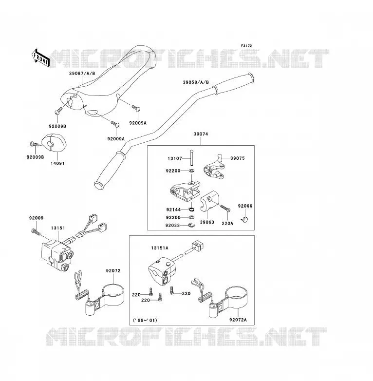 GUIDON Kawasaki JET SKI 1200 2000 JET SKI ULTRA 150  JH1200-A2