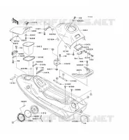 PIECE COQUE pour Kawasaki JET SKI X-4 1992