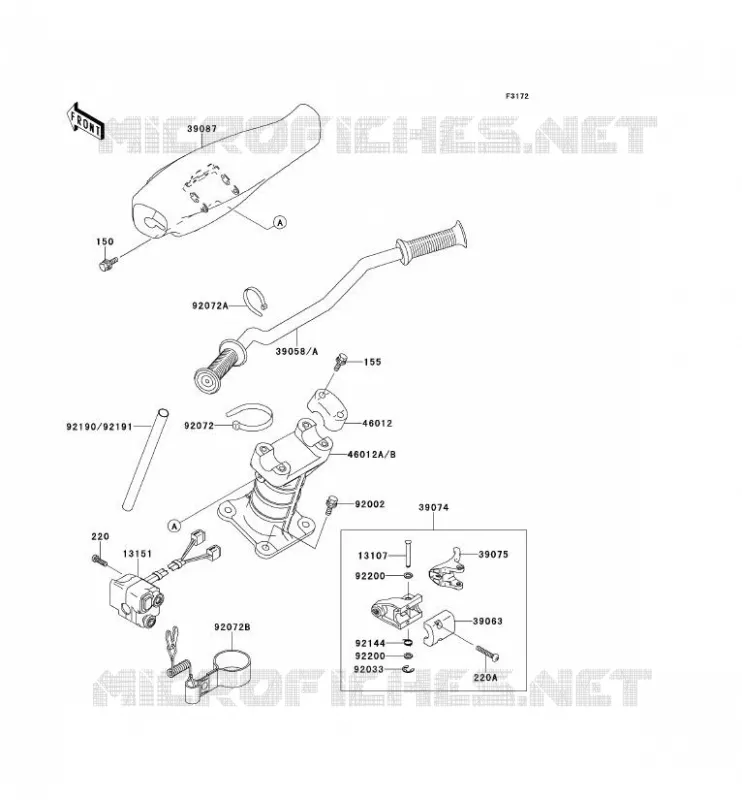 GUIDON Kawasaki JET SKI 750 1996 JET SKI 750 ZXI  JH750-C2