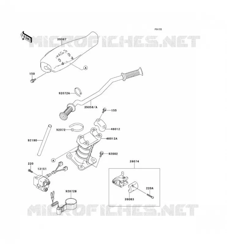 GUIDON Kawasaki JET SKI 900 1995 JET SKI 900 ZXI  JH900-A1