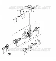 VILEBREQUIN/PISTON pour Kawasaki JET SKI 440 1989