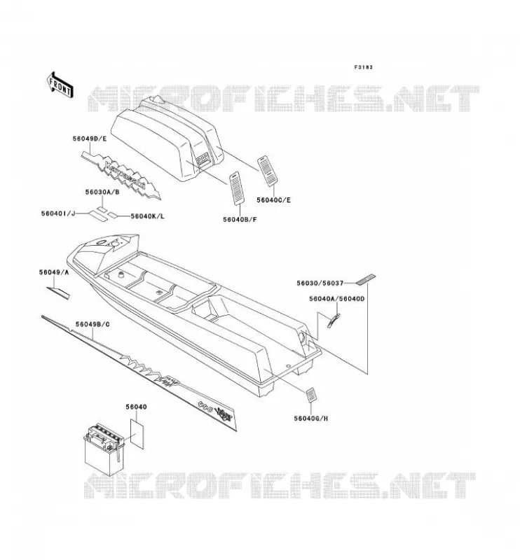 LABEL Kawasaki JET SKI 440 1992 JET SKI 440  JS440-A16