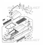 COQUE /CAPOT MOTEUR pour Kawasaki JET SKI 550 1986