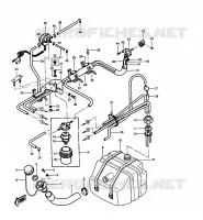 RESERVOIR CARBURANT pour Kawasaki JET SKI 550 1988