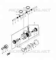 VILEBREQUIN/PISTON pour Kawasaki JET SKI 550 1988
