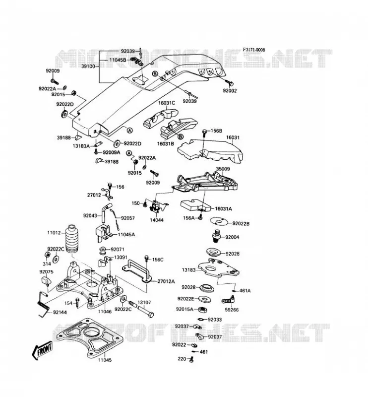 POIGNEE POLE Kawasaki JET SKI 650 1988 JET SKI 650SX  JS650-A2
