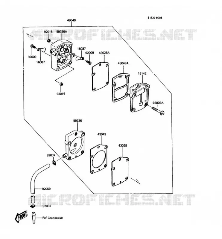 POMPE A ESSENCE Kawasaki JET SKI 650 1988 JET SKI 650SX  JS650-A2