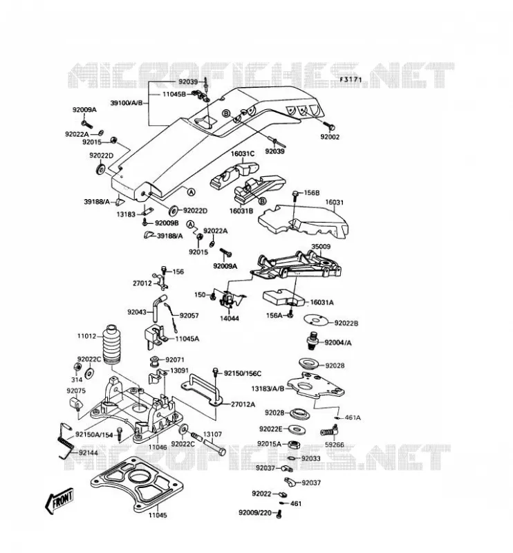 POIGNEE POLE Kawasaki JET SKI 650 1990 JET SKI 650SX  JS650-A4