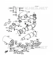 &Eacute;CHAPPEMENT pour Kawasaki JET SKI 650SX 1990
